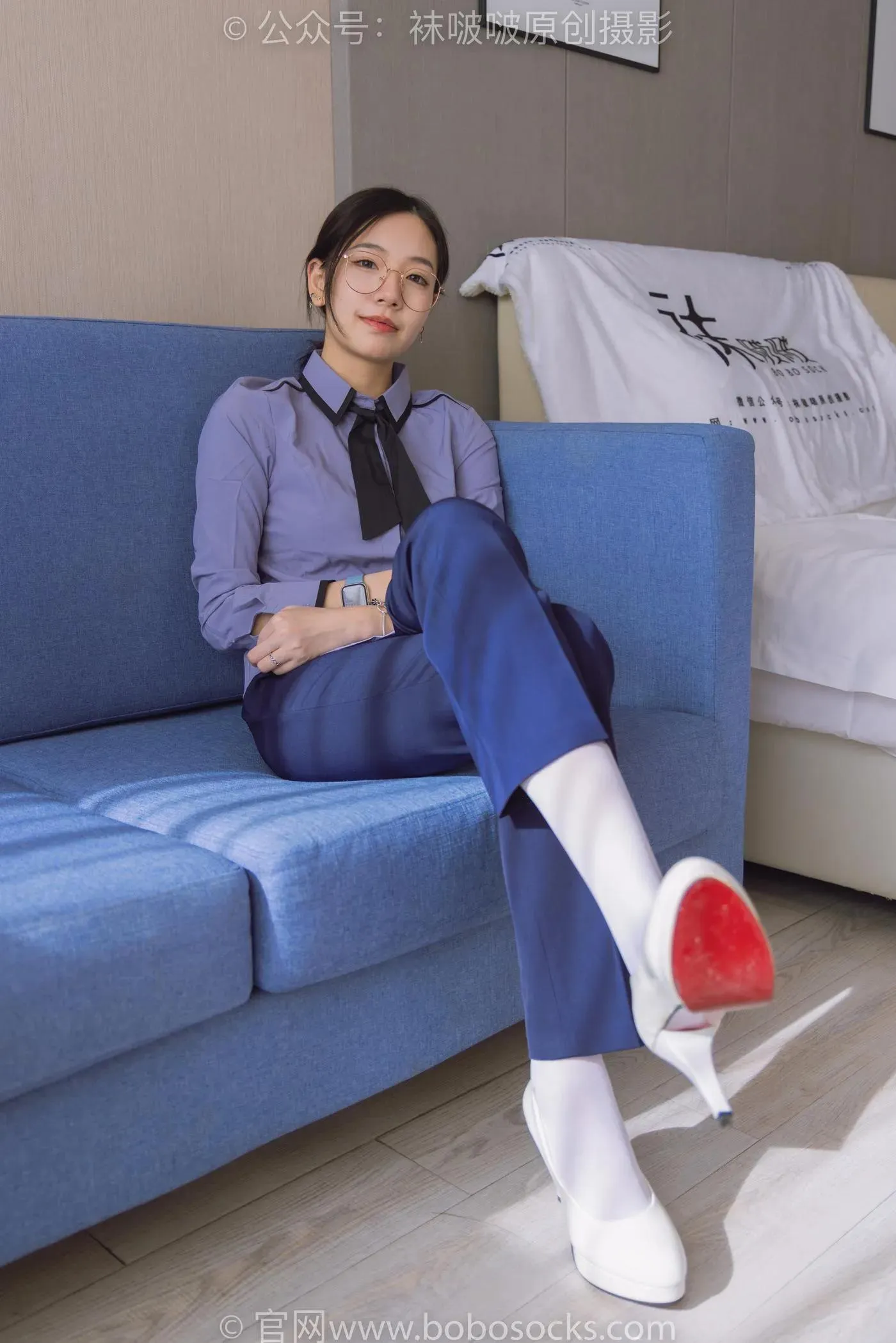 [BoBoSocks袜啵啵]NO.178 小甜豆-高跟鞋、厚白丝、ol风裤里丝 [140P]插图7